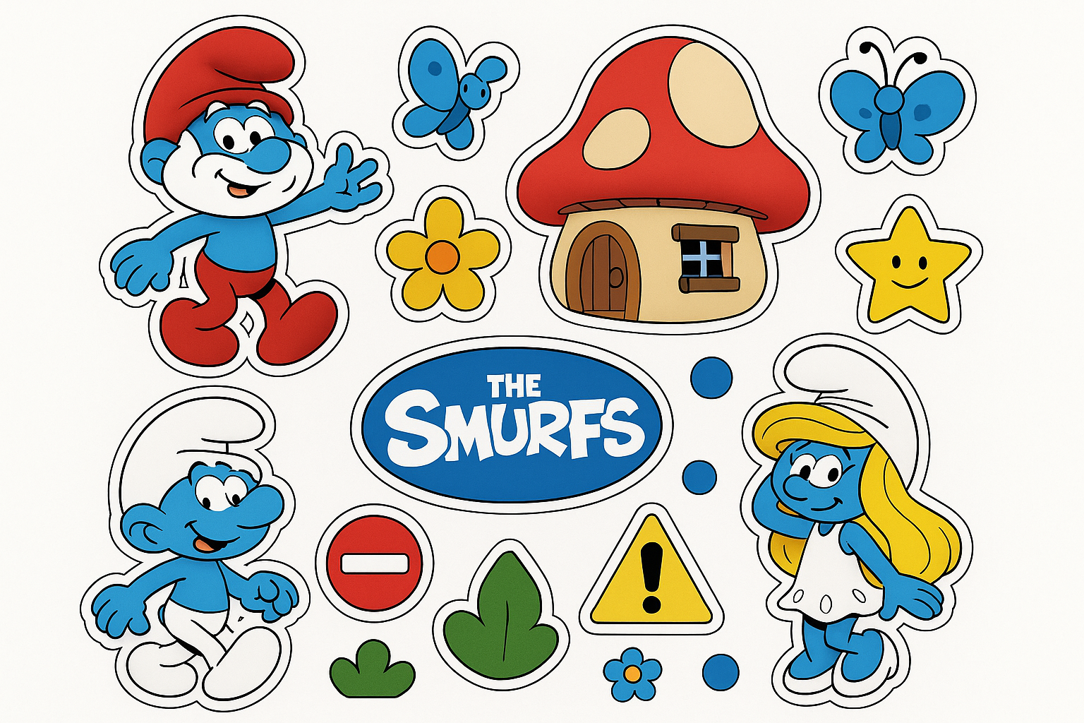 smurfs cutout sheet