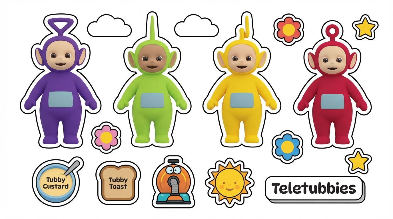 Teletubbies cutout sheet