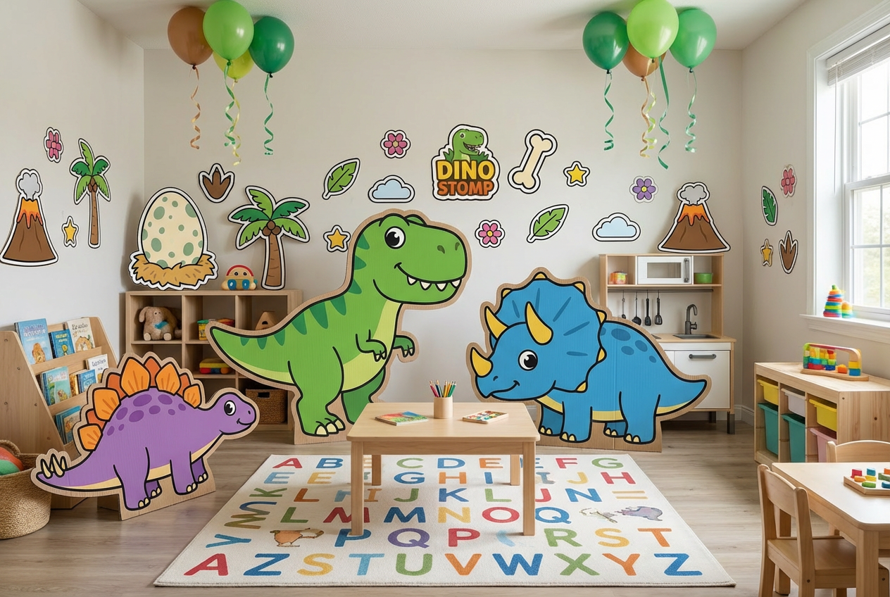 Dinosaurs scene mockup 3