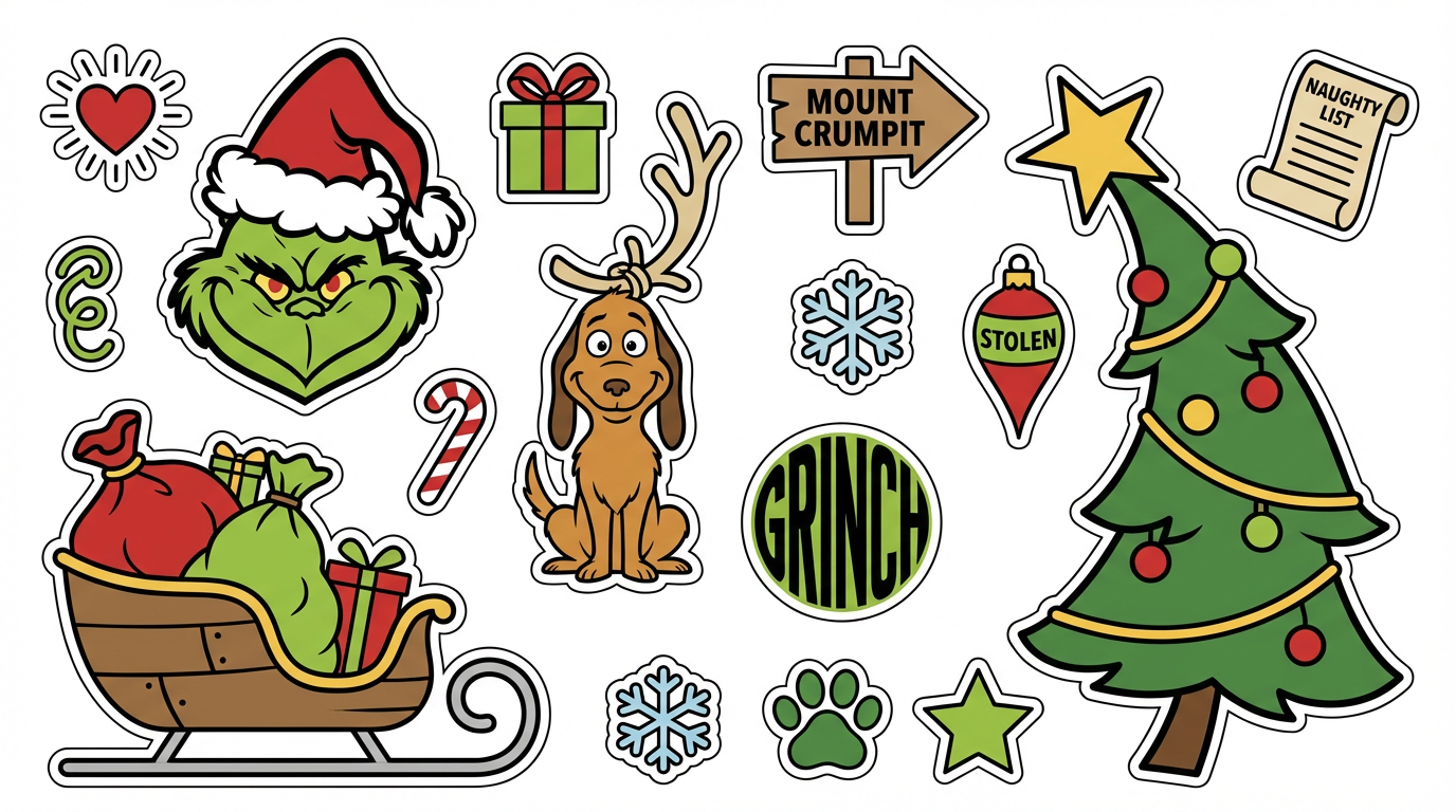 The Grinch cutout sheet
