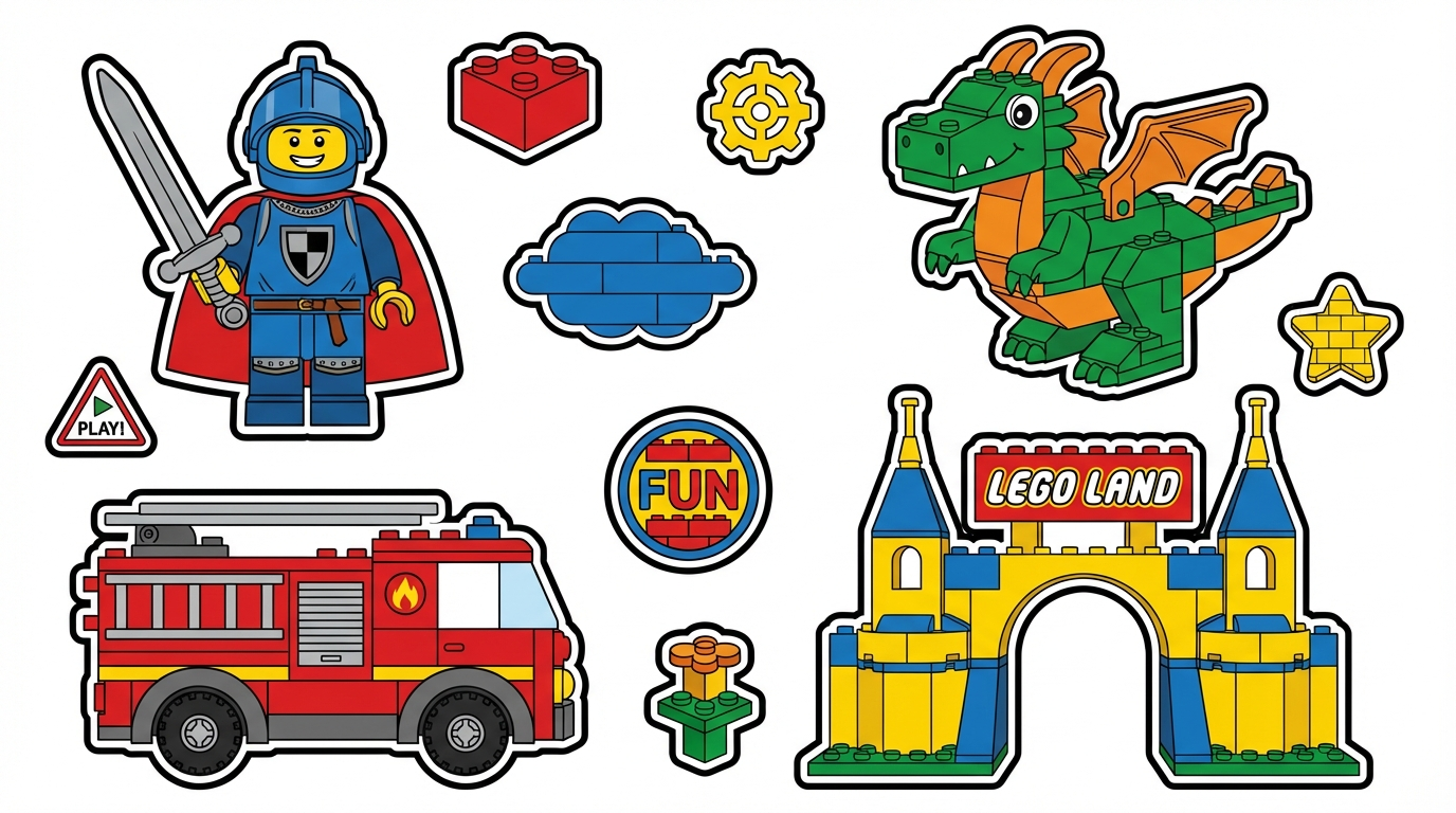 Lego Land cutout sheet
