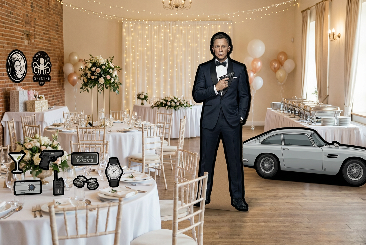 James Bond 007 Standing Figure - Aston Martin Car scene mockup 1