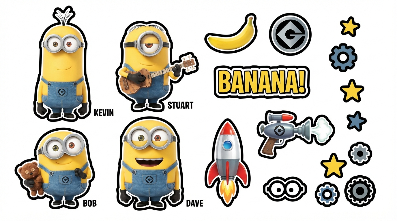 Minions cutout sheet