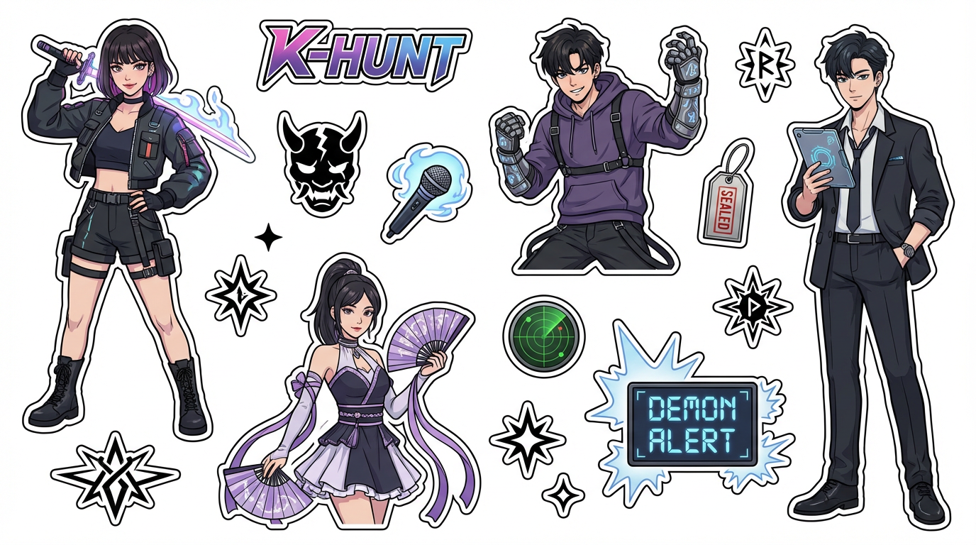 Kpop Demon Hunters  cutout sheet