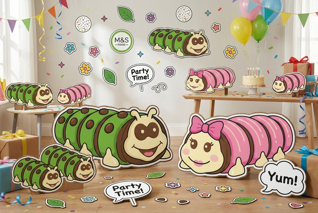 Colin Caterpillar  - Marks & Spencer  scene mockup 2