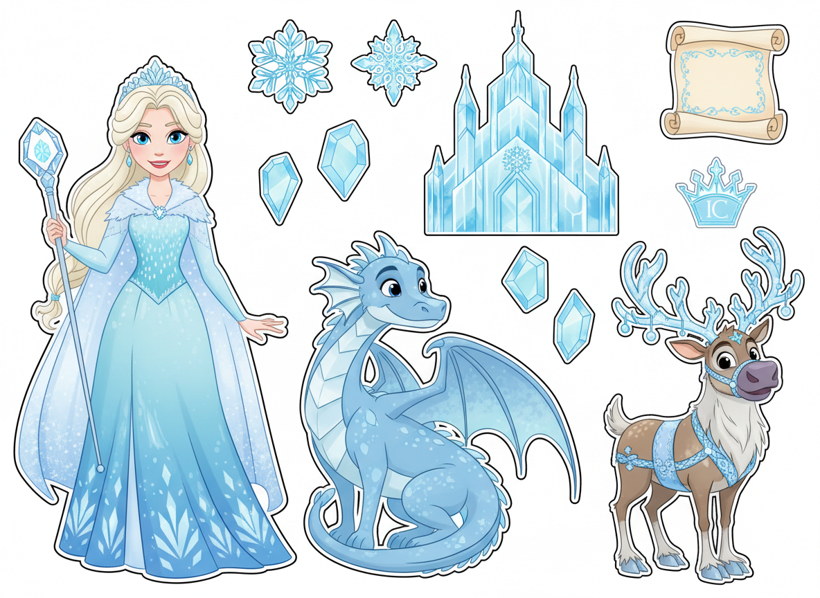Ice Queen  cutout sheet