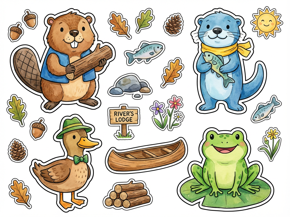 River the Beaver and Friends - Main Artwork