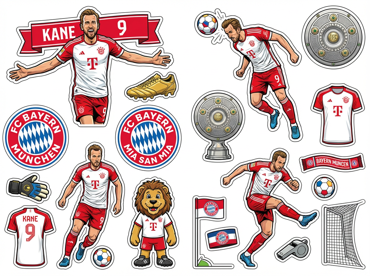 Harry Kane Football - Bayern Munich cutout sheet