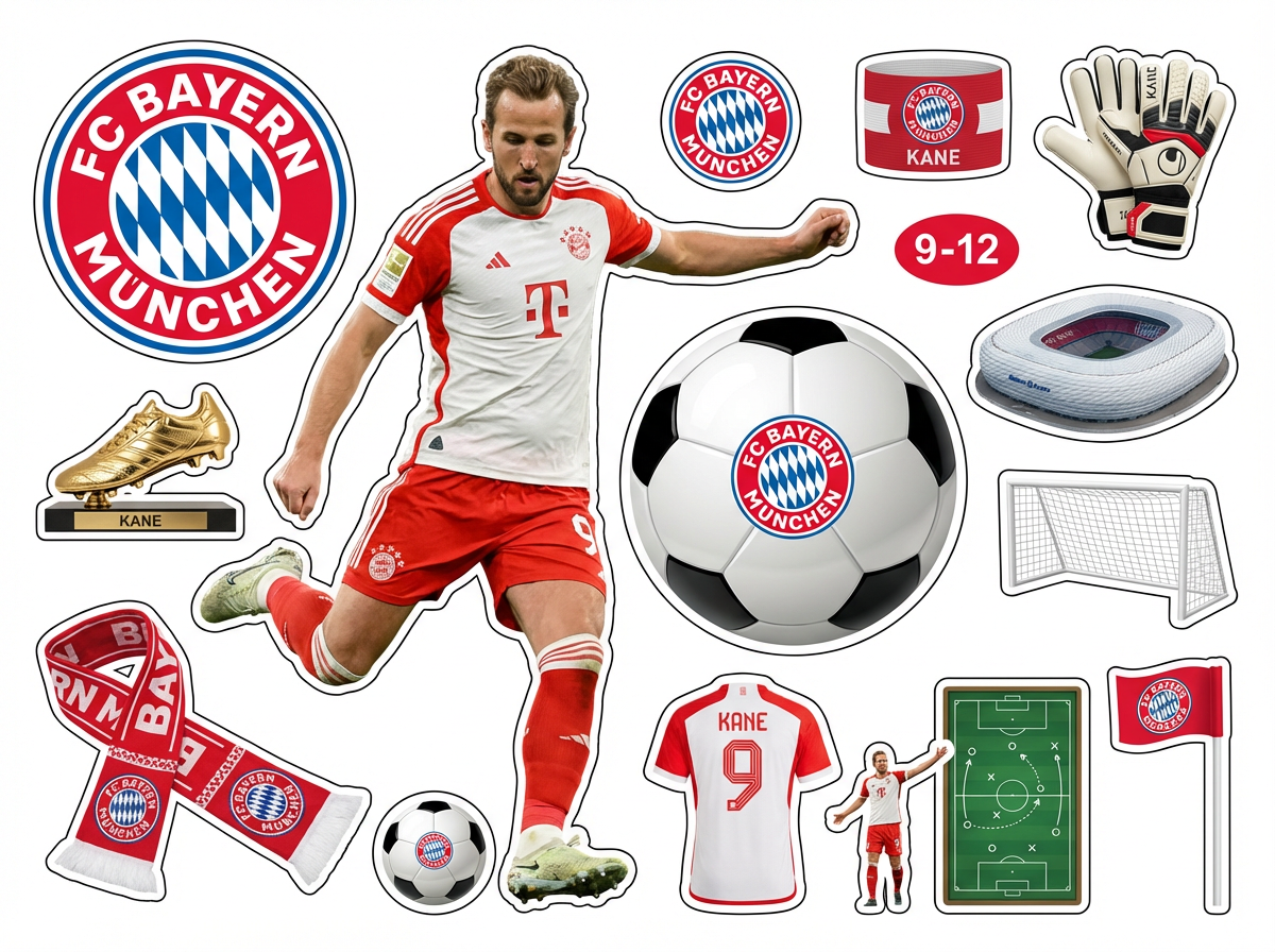 Harry Kane Football - Bayern Munich cutout sheet