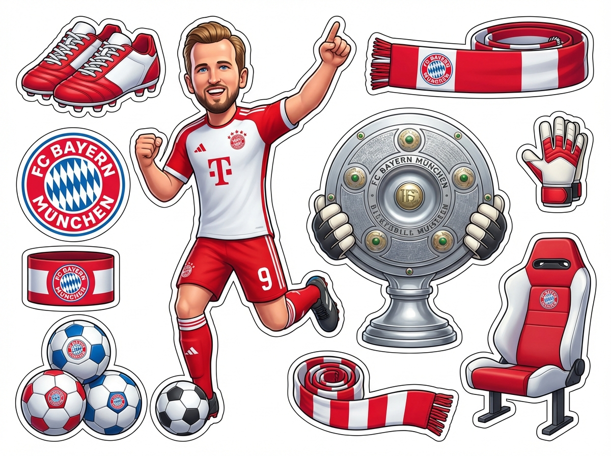 Harry Kane Football - Bayern Munich cutout sheet