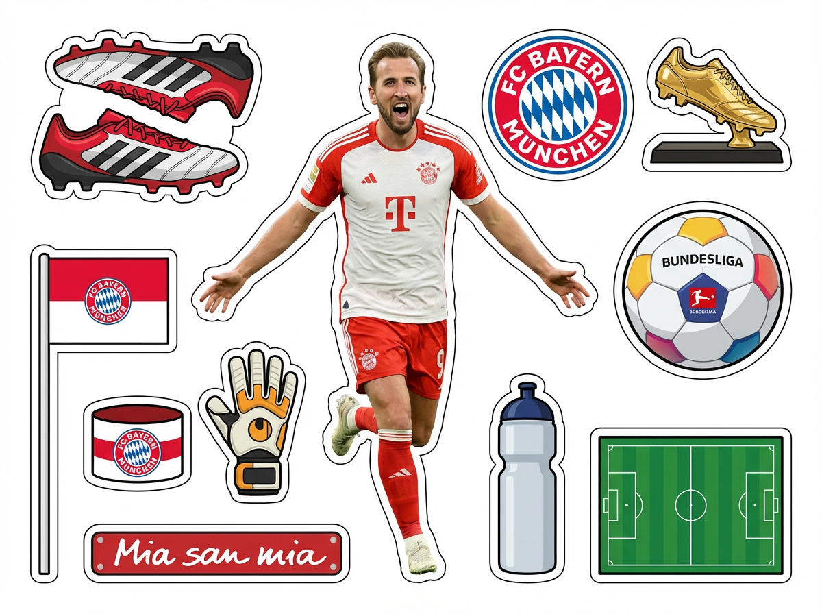 Harry Kane Football - Bayern Munich cutout sheet