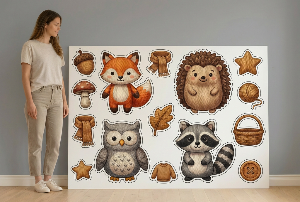 Cute Fox and Friends - Size Guide