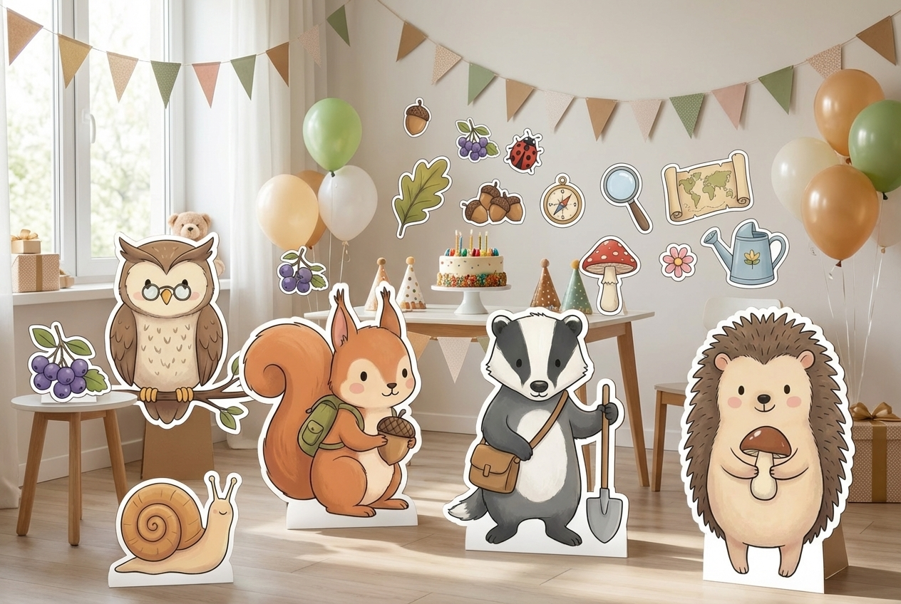 Clever Squirrel & Friends scene mockup 1