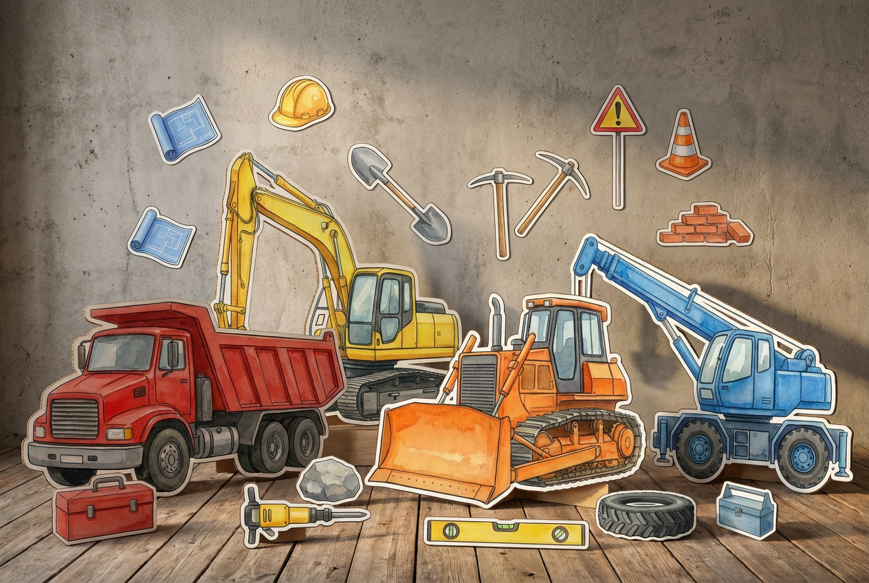 Construction Diggers product showcase