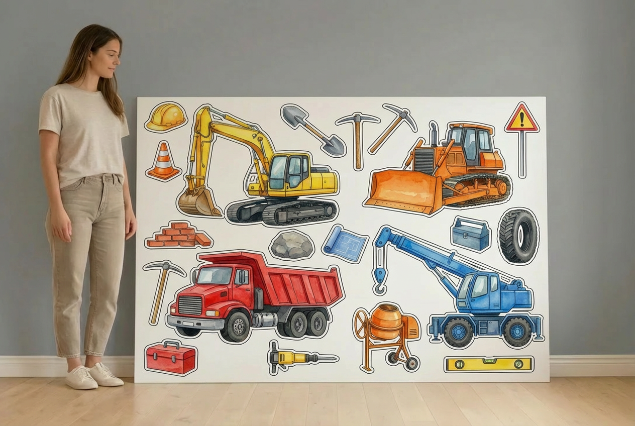 Construction Diggers size guide