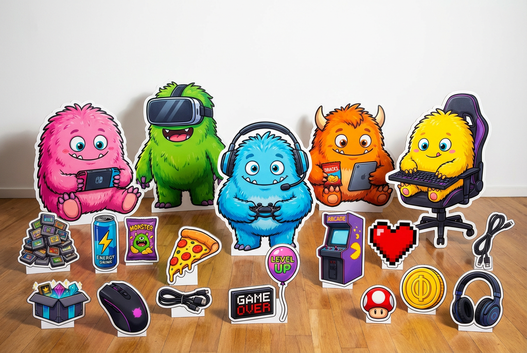 fluffy cute Monsters gaming product showcase