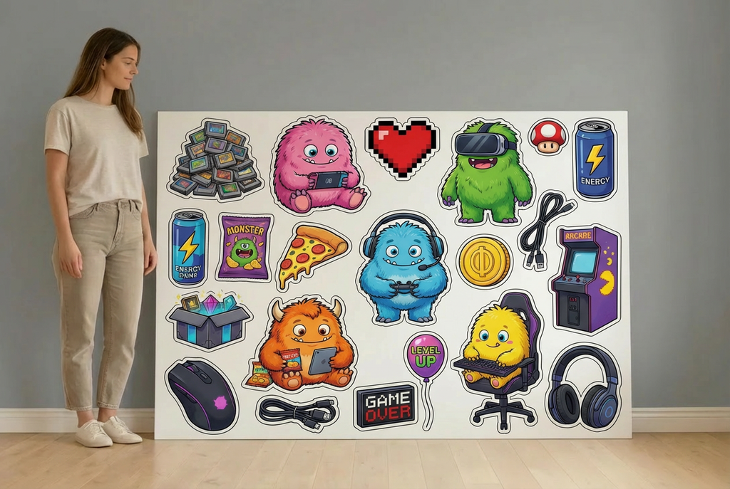 fluffy cute Monsters gaming size guide