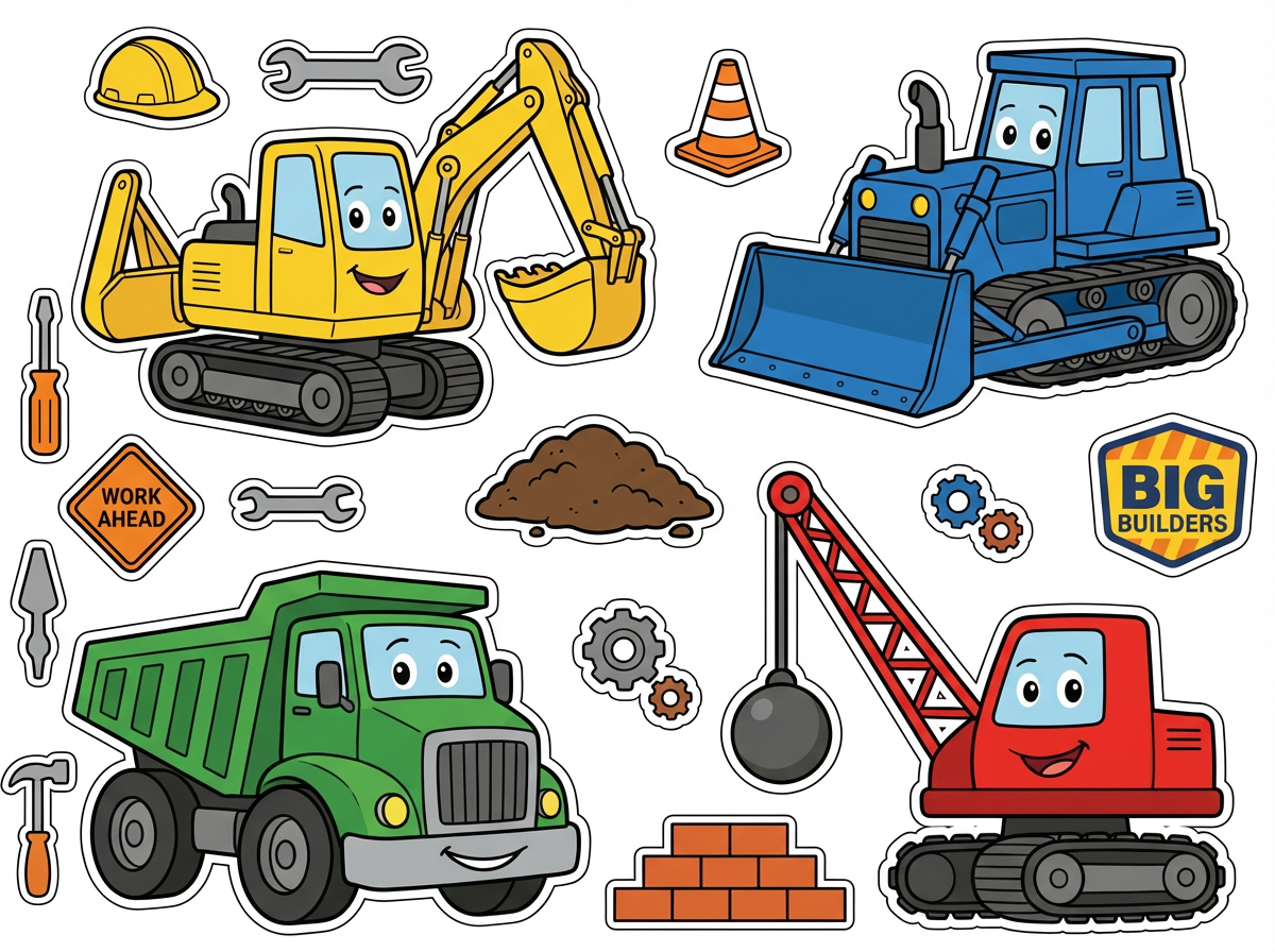 Construction Diggers - Main Artwork