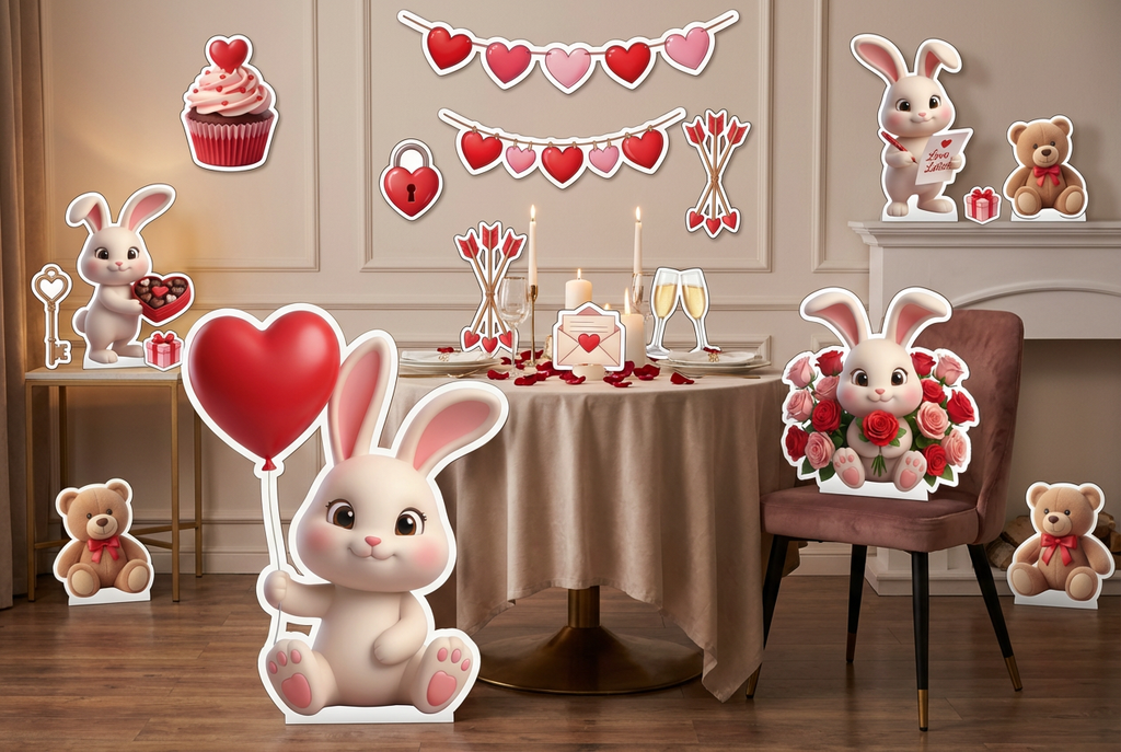 Valentine Bunnies scene mockup 1