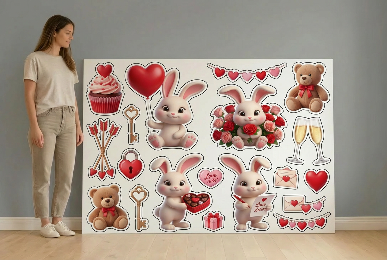 Valentine Bunnies size guide