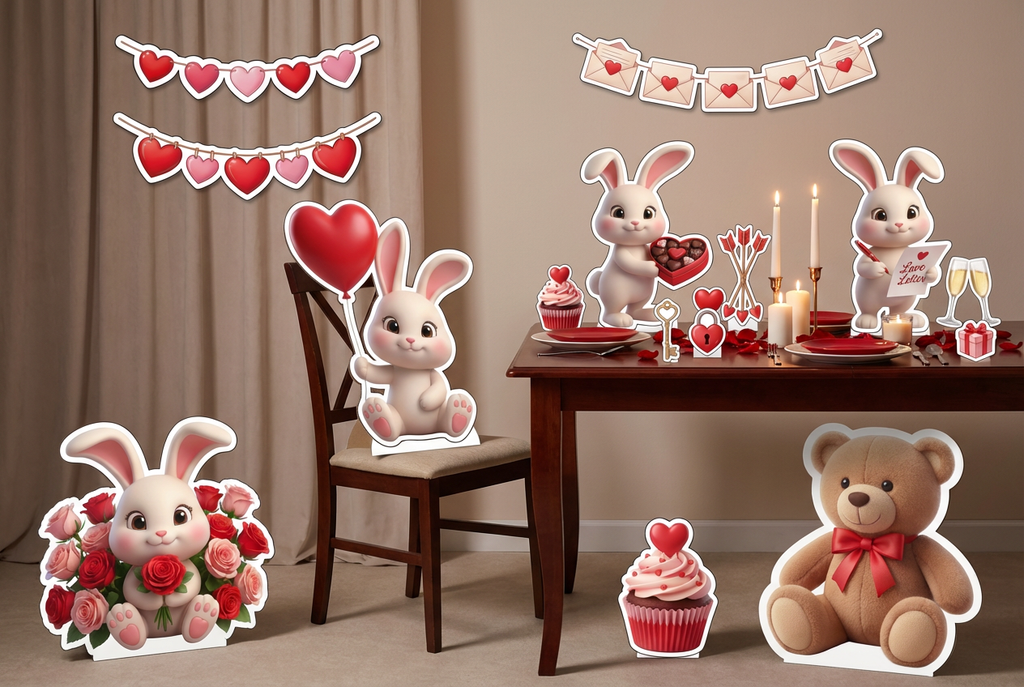 Valentine Bunnies scene mockup 2