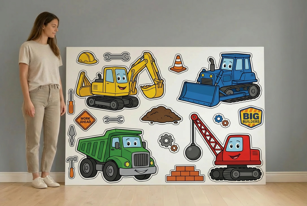 Construction Diggers - Size Guide