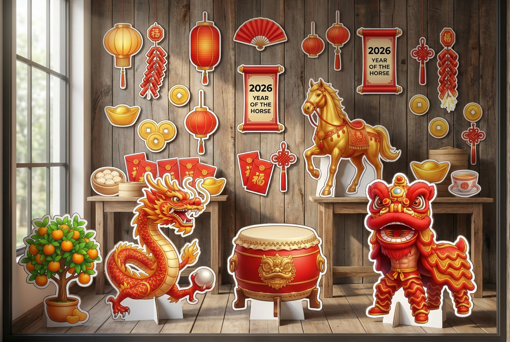 Chinese New Year 2026 Year of the Horse, dancing dragon - Scene 1