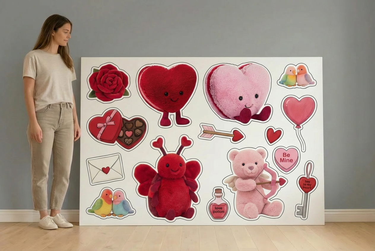 JellyCat Valentines - Size Guide