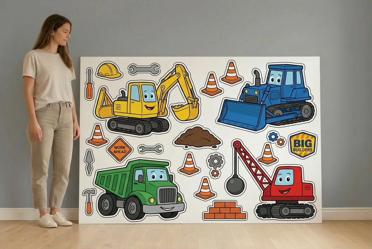 Construction Diggers size guide