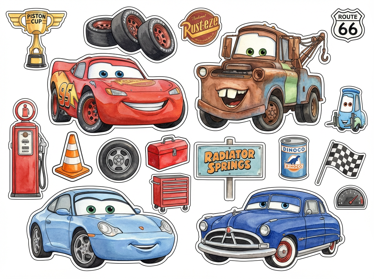Cars  cutout sheet