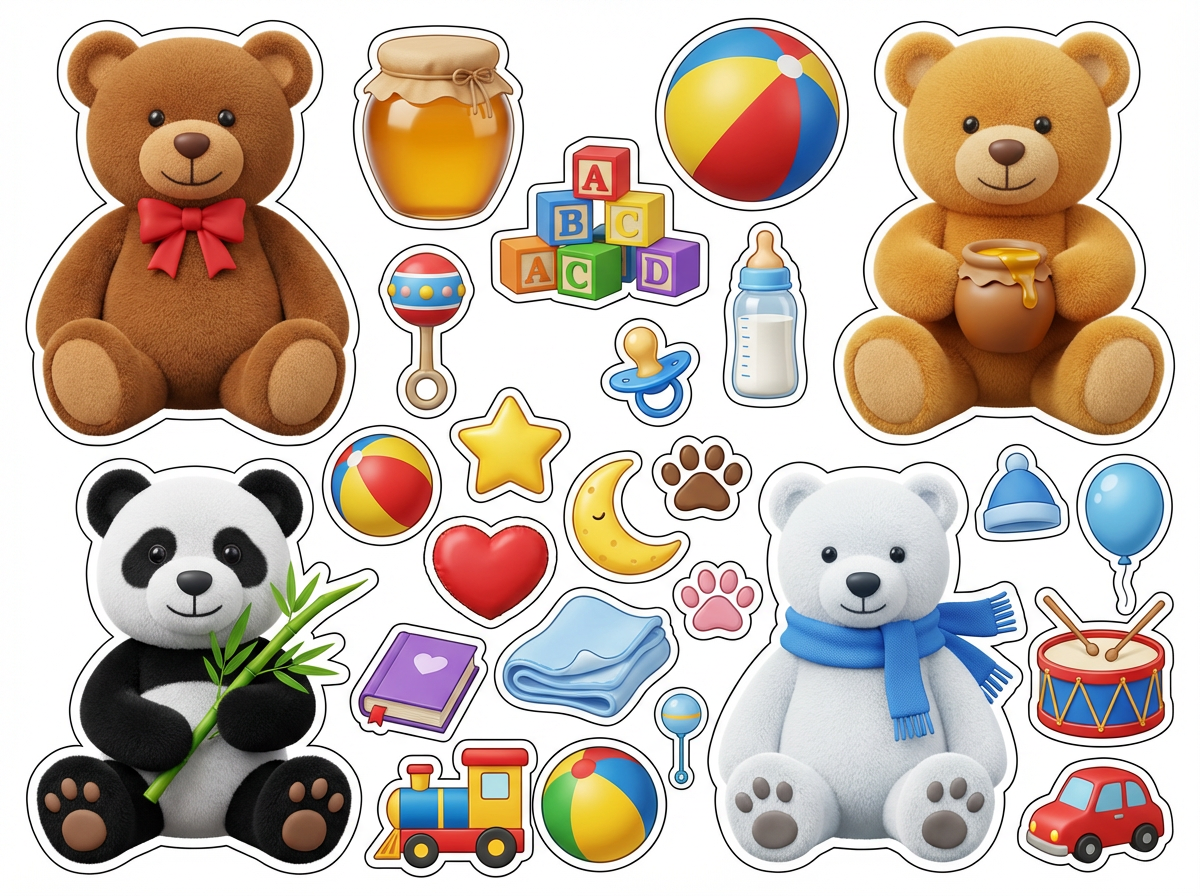 Teddy Bears cutout sheet