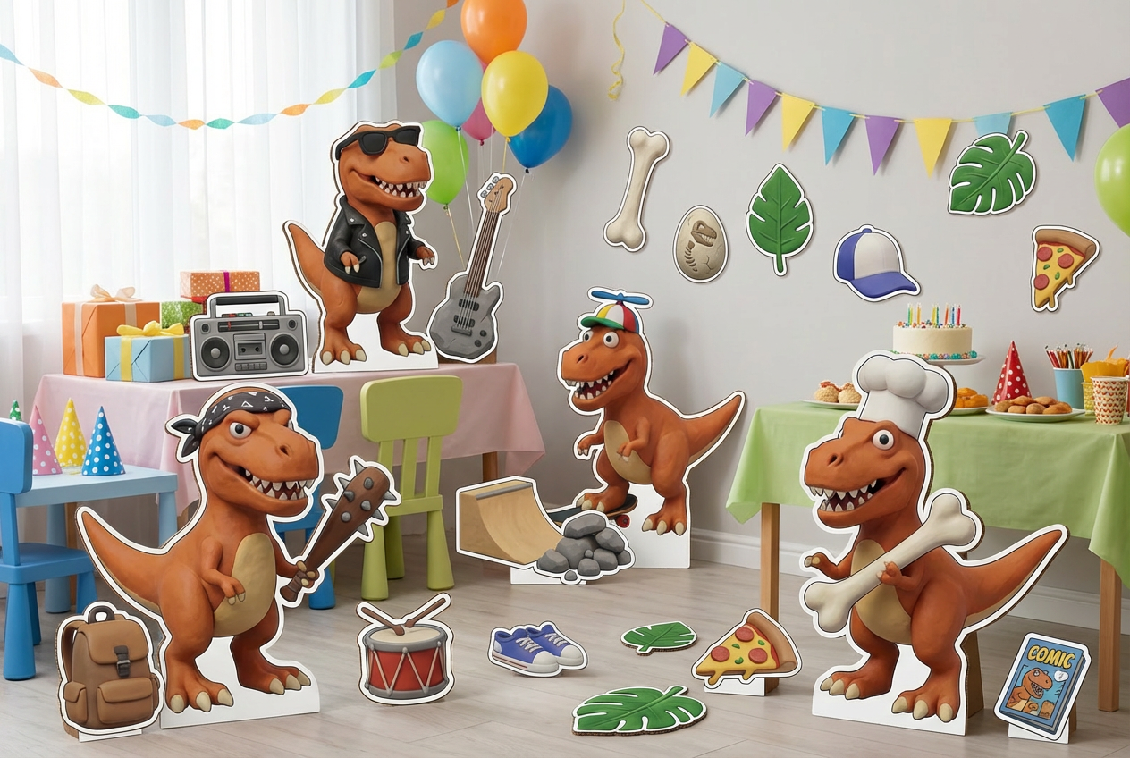 Dinosaur Gang scene mockup 1