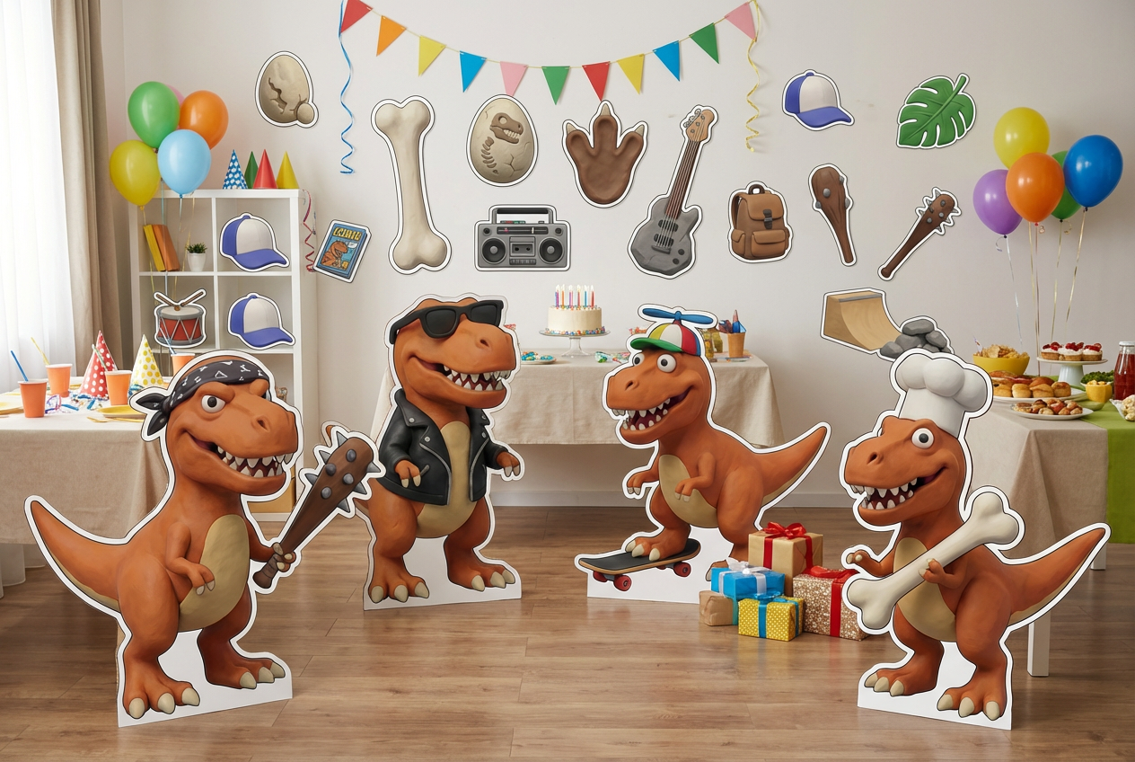 Dinosaur Gang scene mockup 2