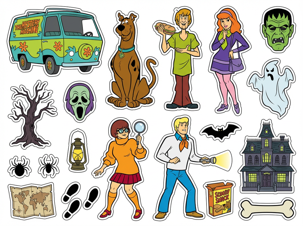 Scooby Doo Adventures Mystery Machine cutout sheet