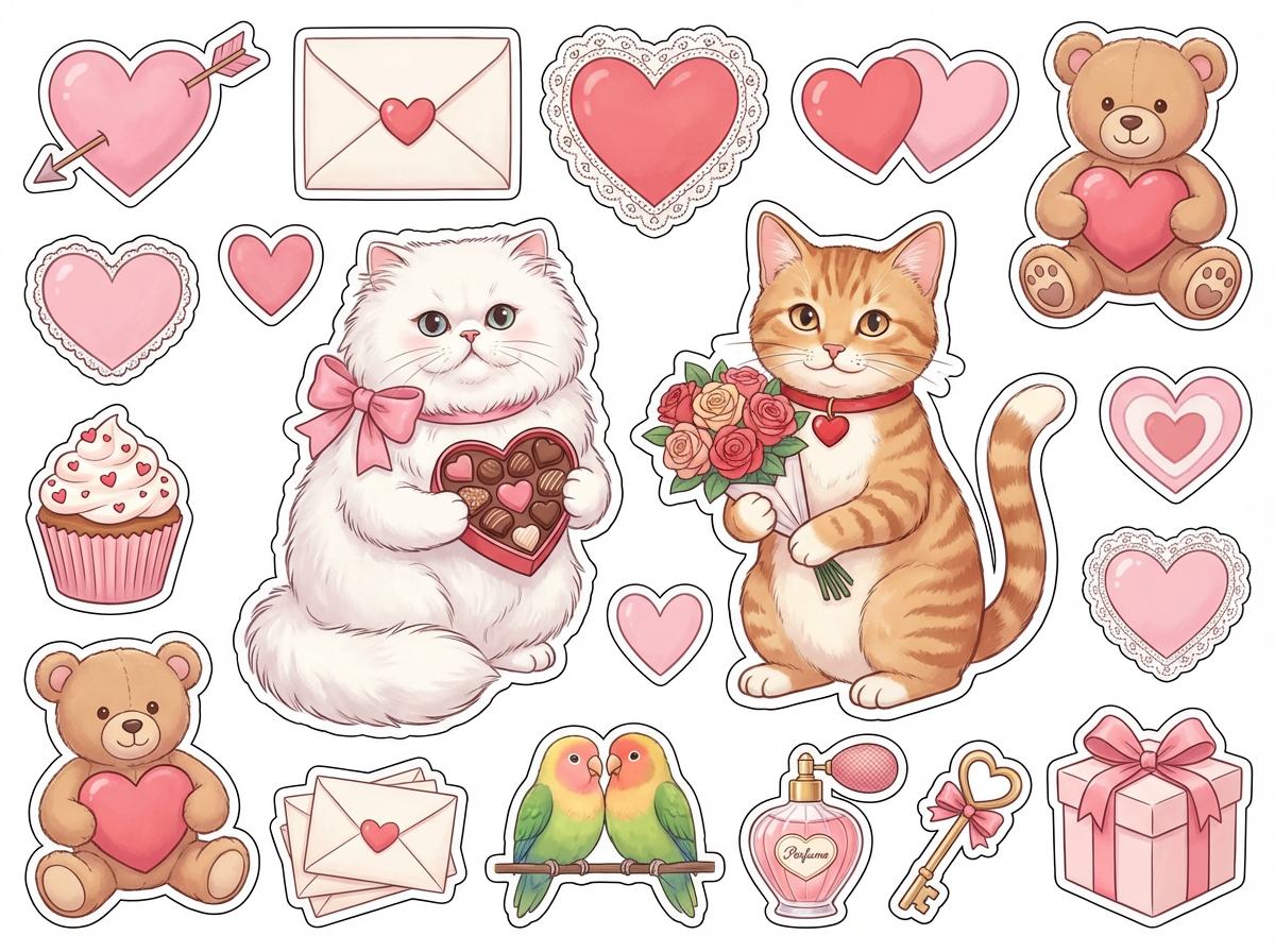 Valentine Cats - Main Artwork