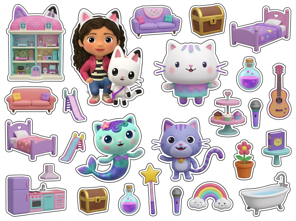 Dollhouse cutout sheet