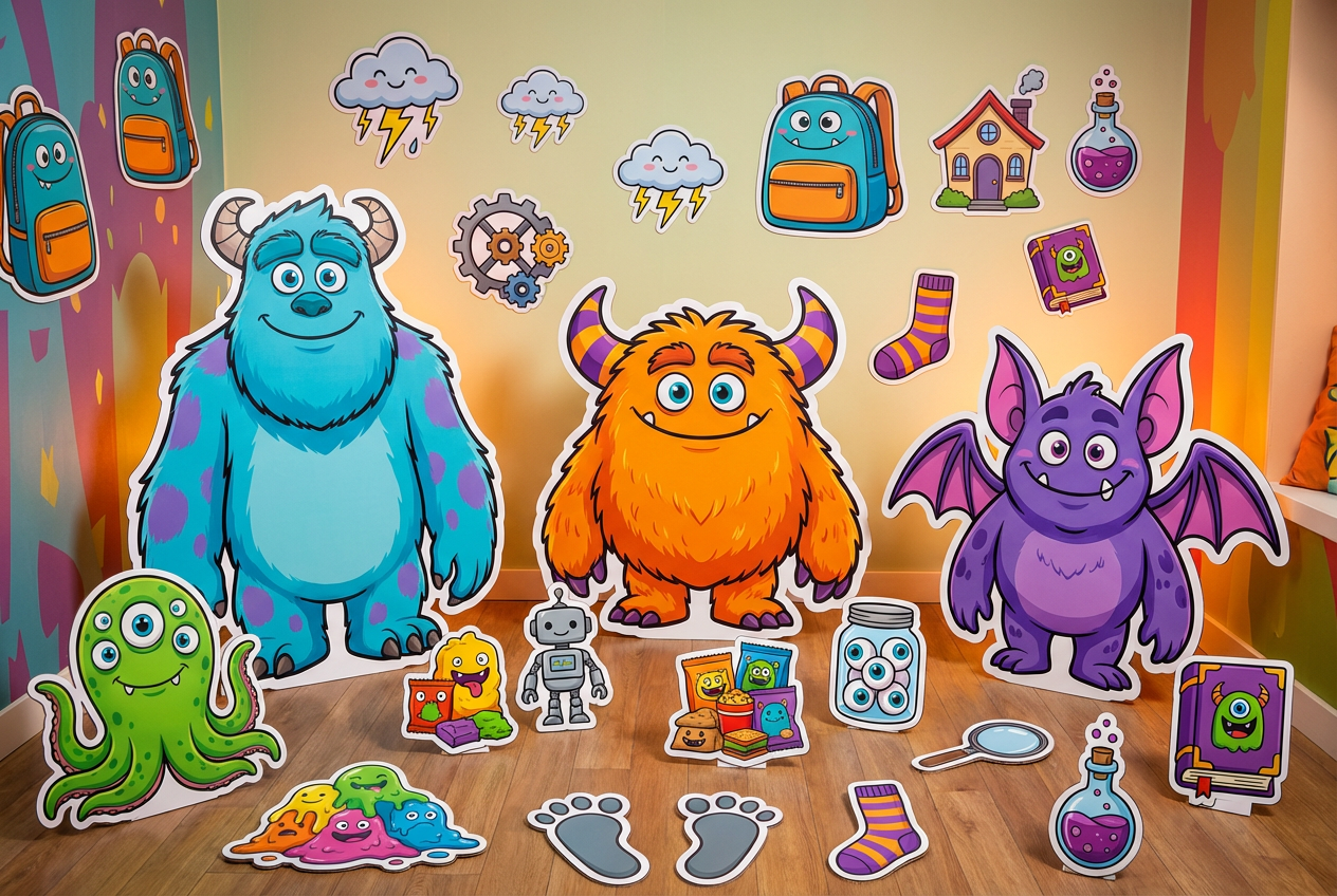 Friendly monsters product showcase