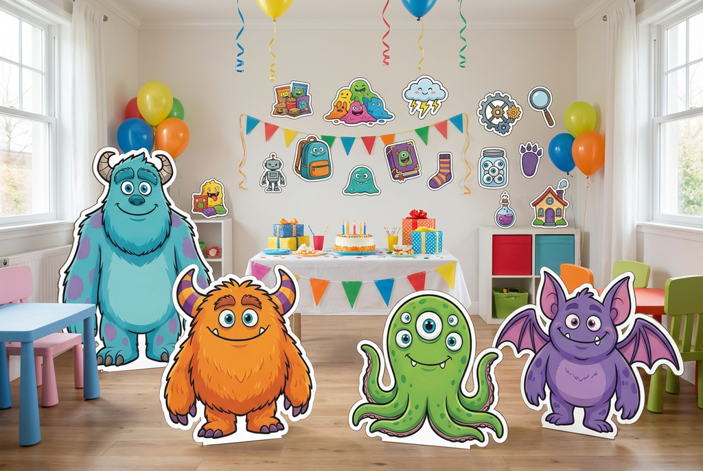 Friendly monsters scene mockup 2