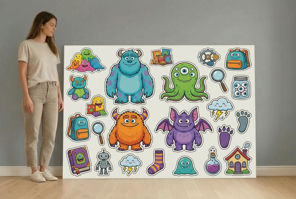 Friendly monsters size guide