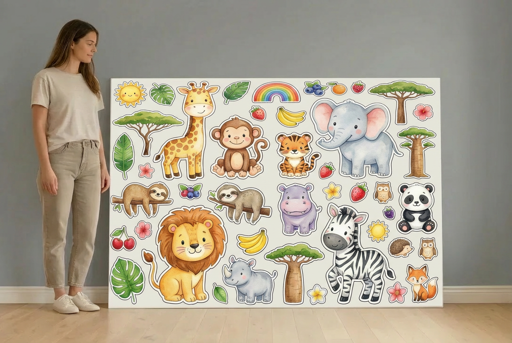 Cute Wild Animals size guide