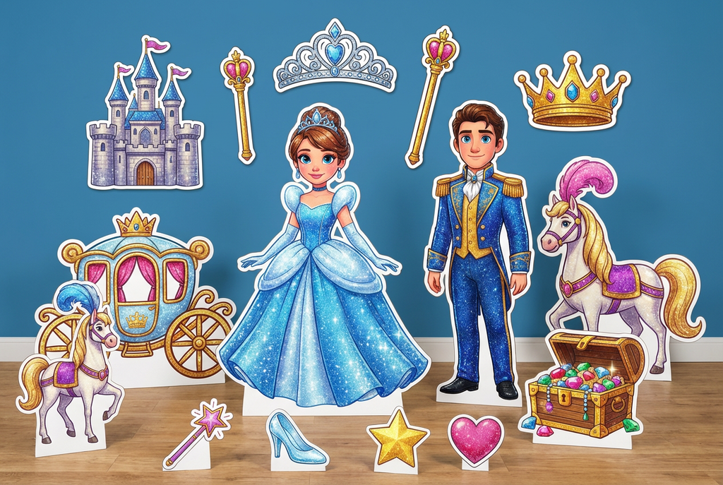 sparkly princess and prince product showcase