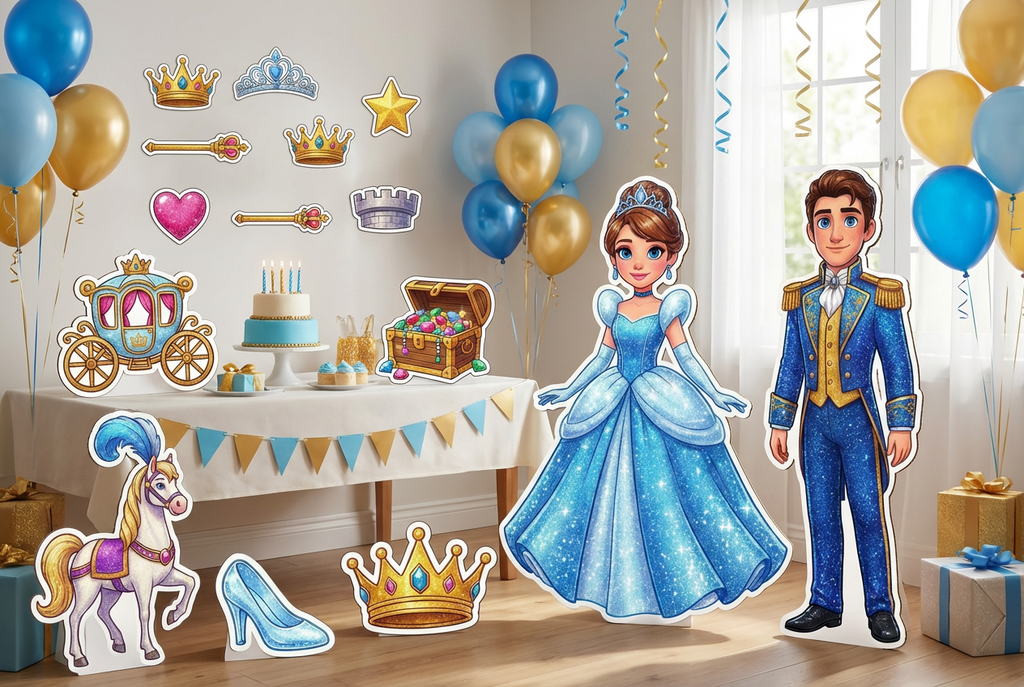sparkly princess and prince scene mockup 2