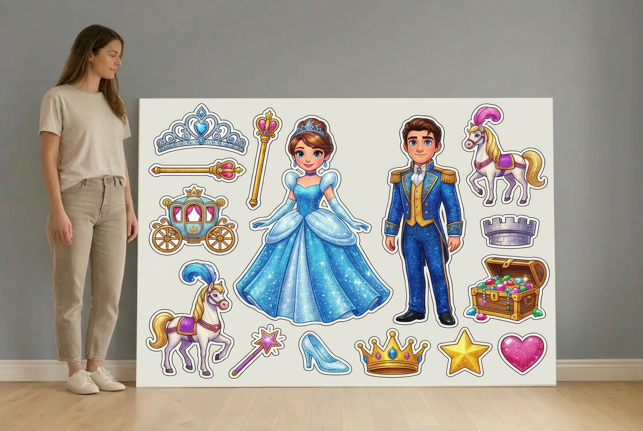 sparkly princess and prince size guide