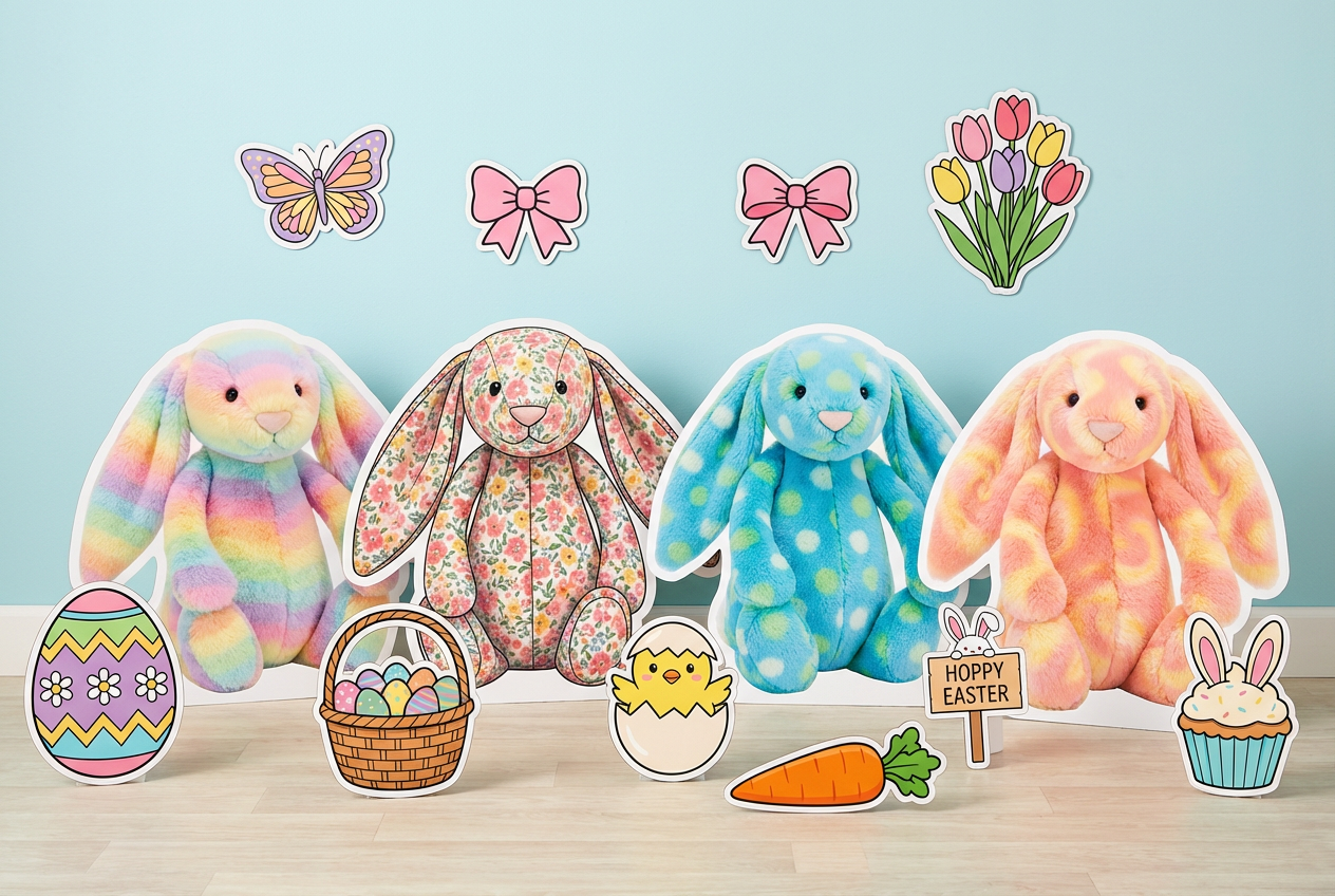 Easter Colourful Rabbits product showcase