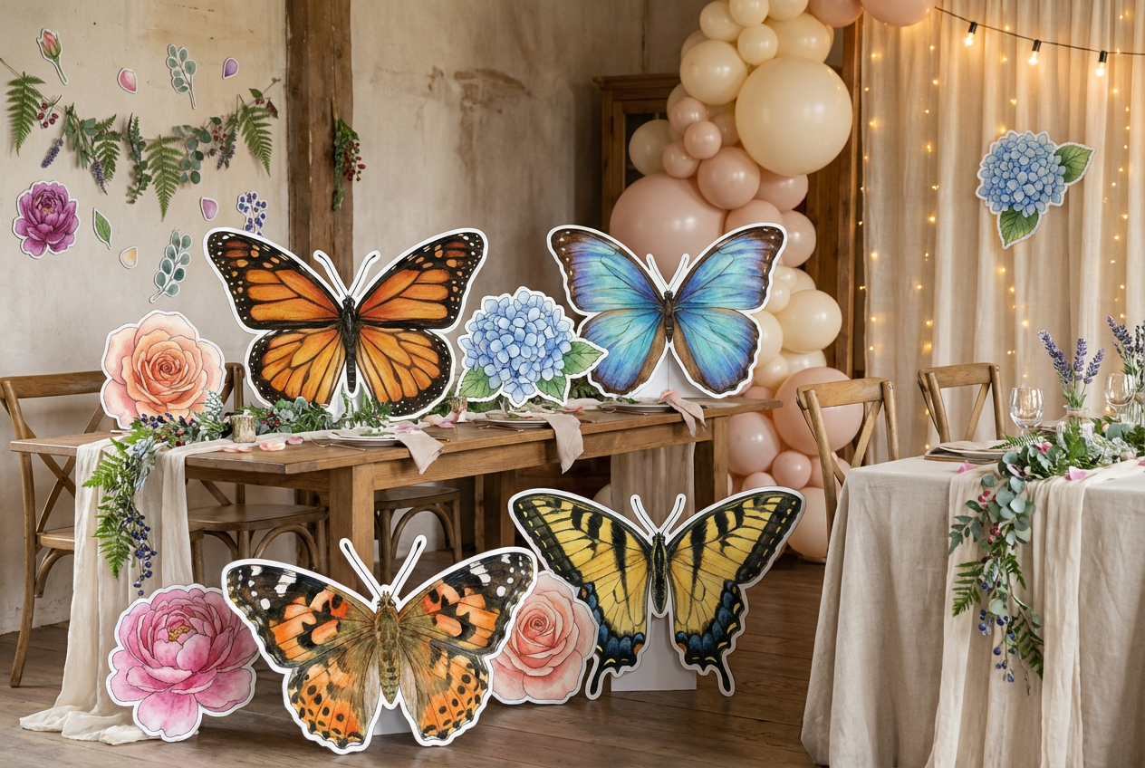 Butterflies scene mockup 1