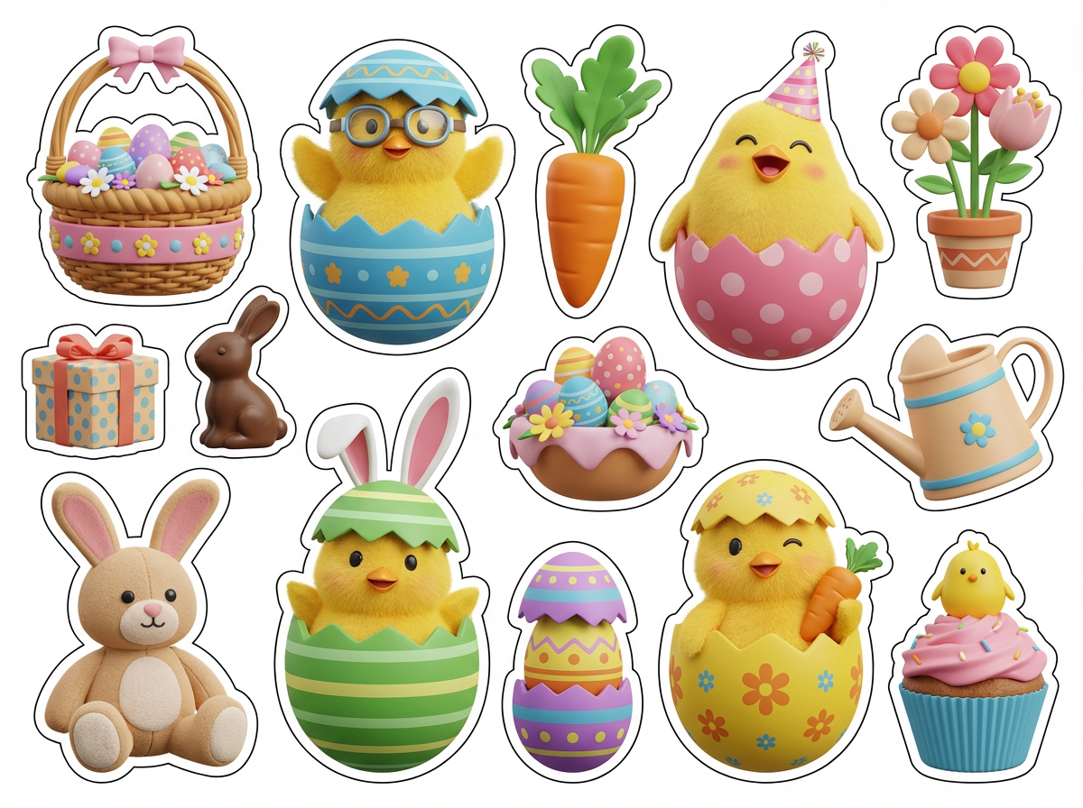 Easter Chicks cutout sheet