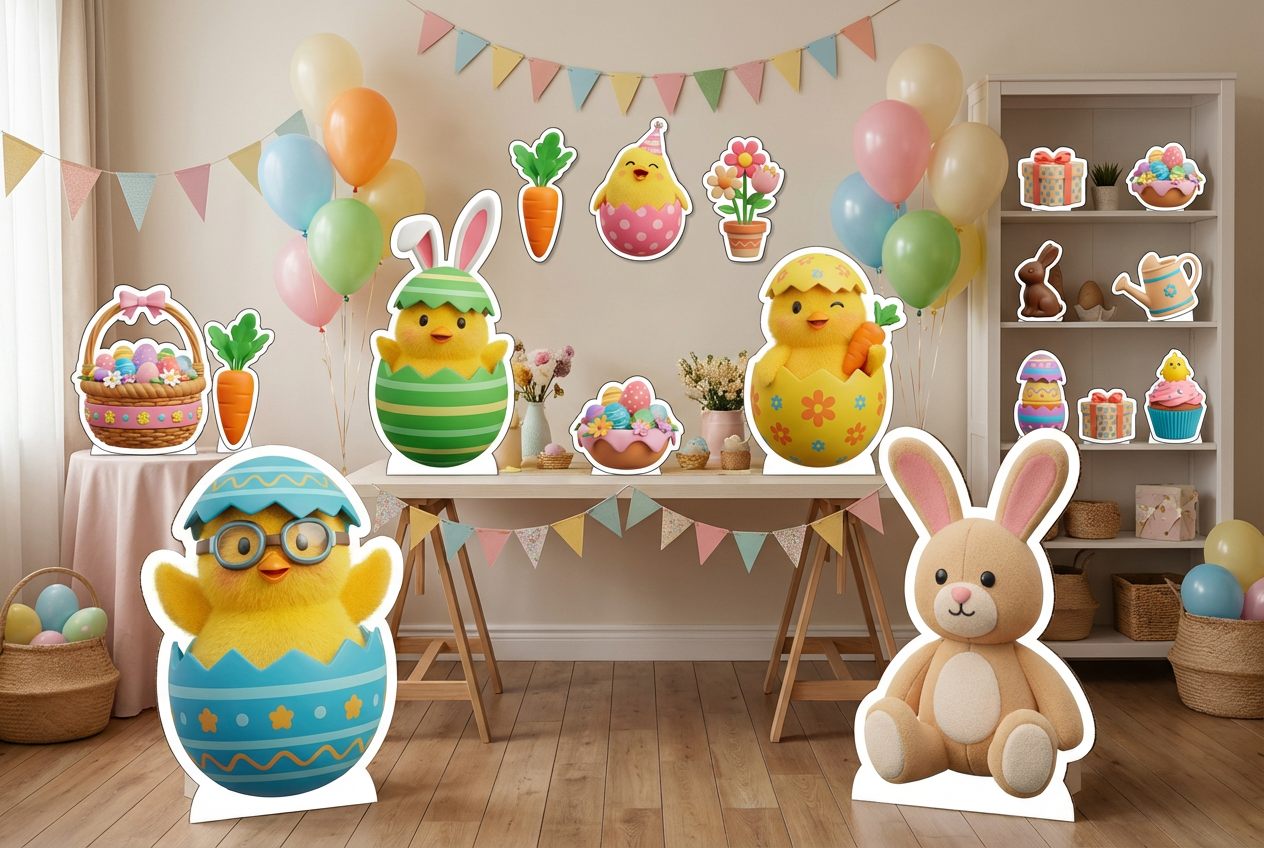 Easter Chicks scene mockup 1