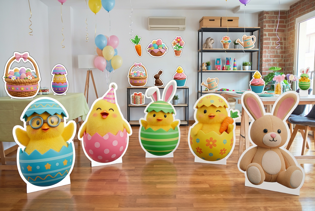 Easter Chicks scene mockup 2