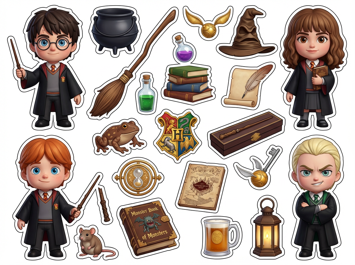 Wizard School cutout sheet