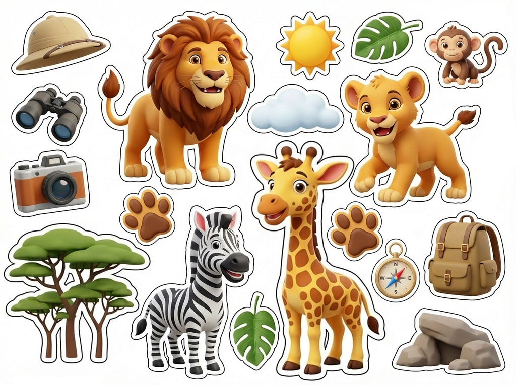 Lions & Friends cutout sheet